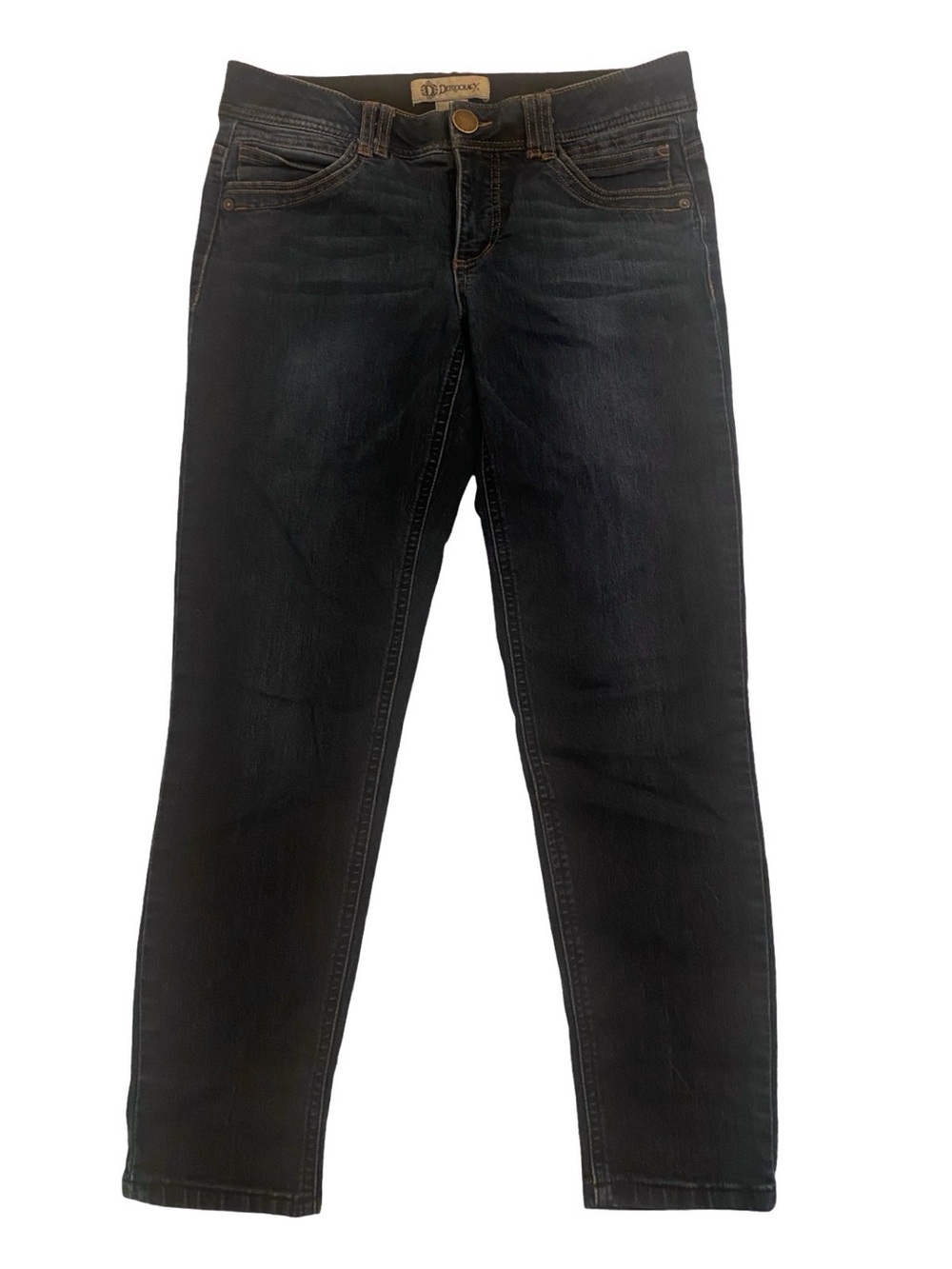 Democracy Ab Technology Jeans 8 Dark Wash Tapered Leg Mid Rise Cropped